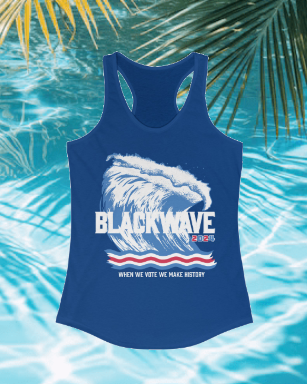 BlackWave2024 - Women's Ideal Racerback Tank