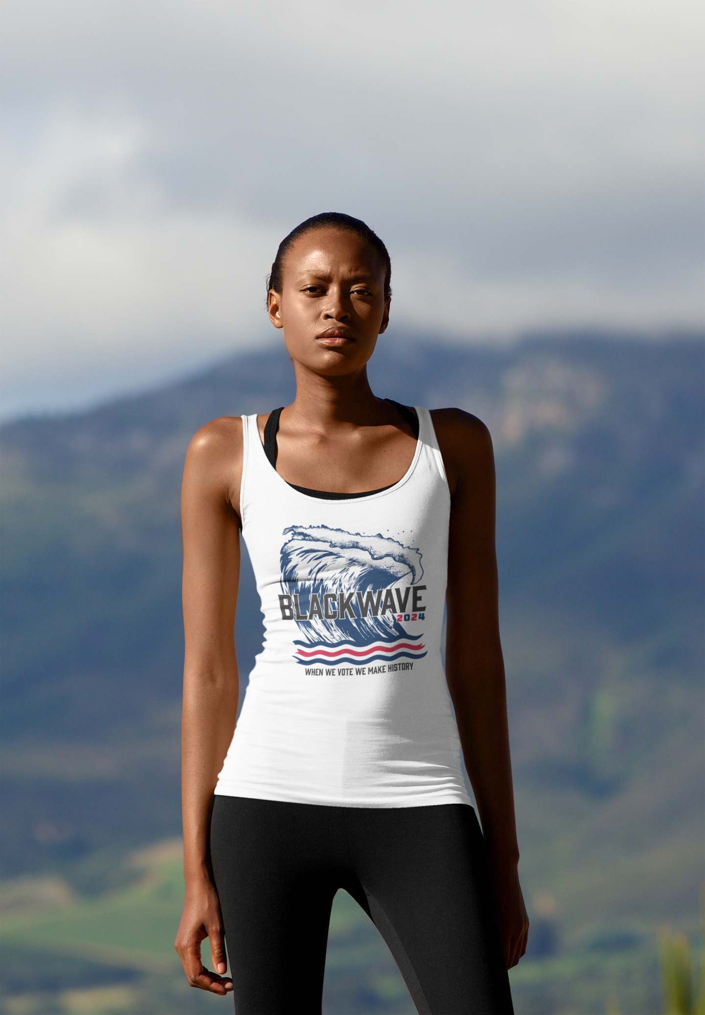 BlackWave2024 - Women's Ideal Racerback Tank