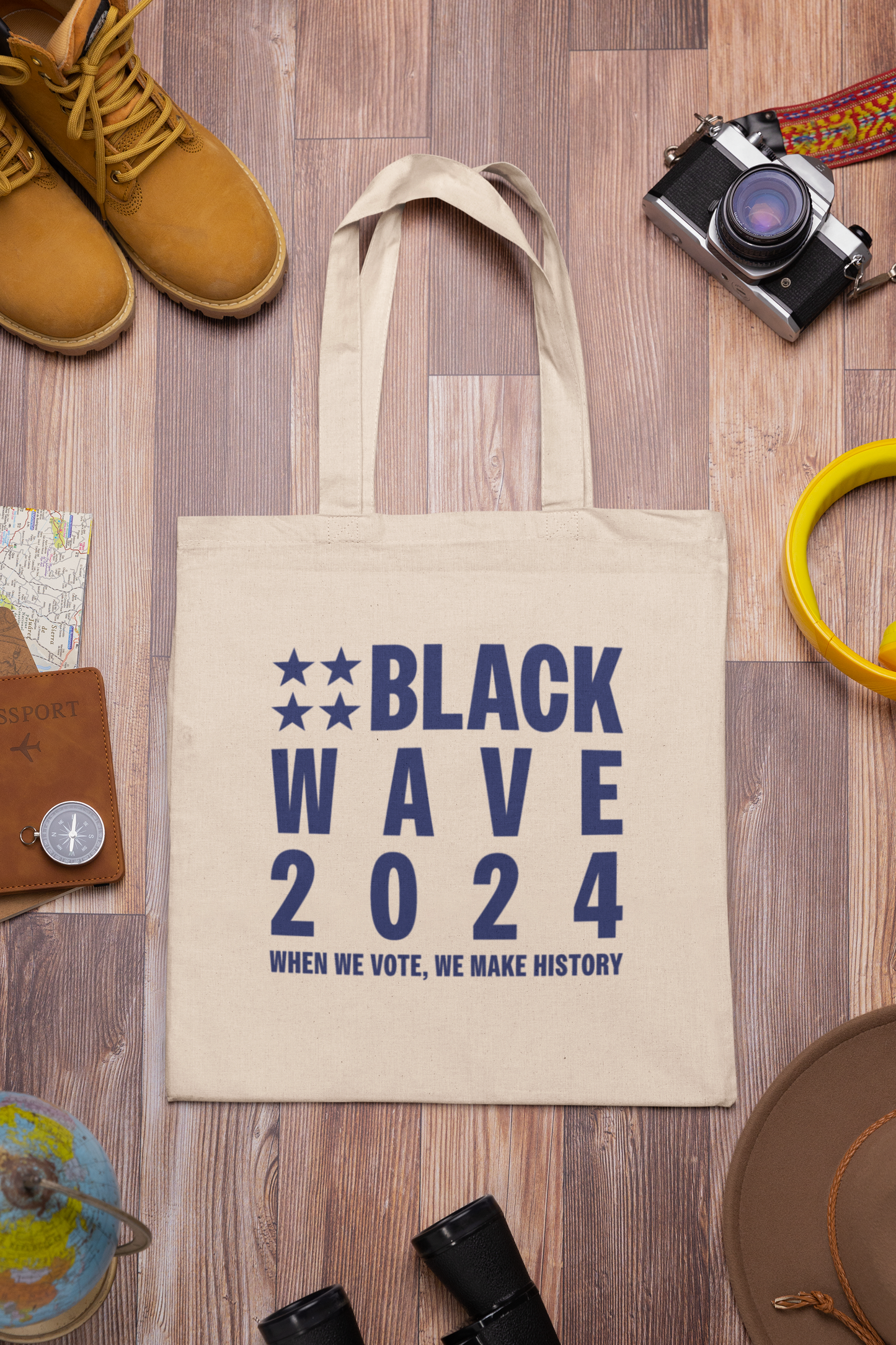 BLACKWAVE2024 - Cotton Canvas Tote Bag