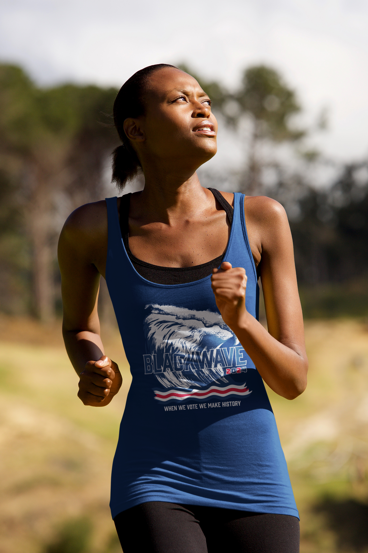 BlackWave2024 - Women's Ideal Racerback Tank